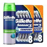 Superdrug Gillette Sensor3 Disposable Razors & Shaving Gel Bundle XXL Shaving Set- Buy online at McGrocer
