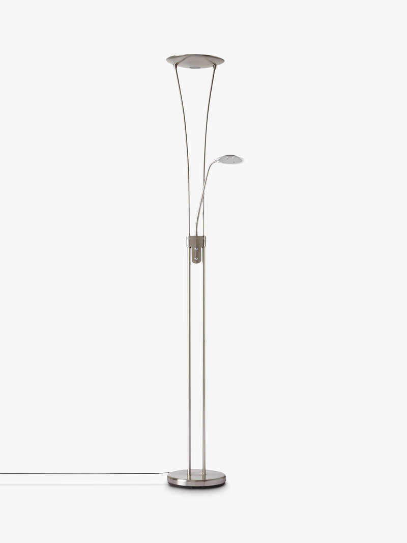John Lewis Levity LED floor lamp satin nickel - British product