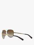 Michael Kors Chelsea aviator polarised sunglasses brown, imported from the UK