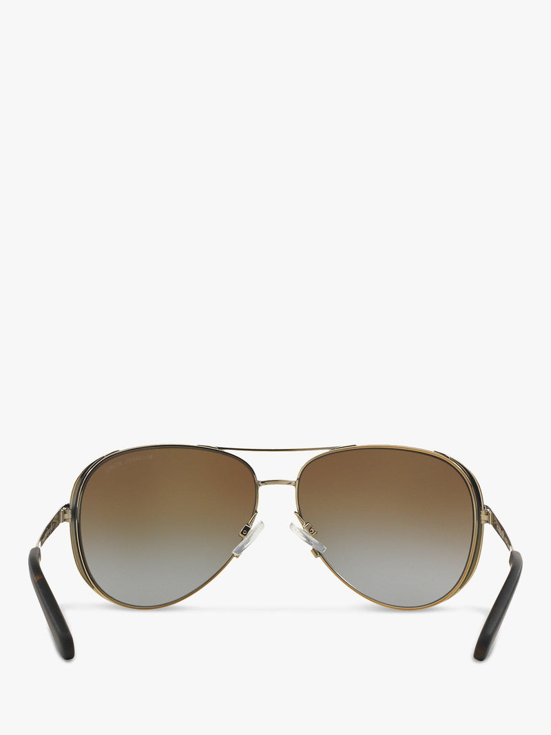 Michael Kors Chelsea aviator polarised sunglasses brown, imported from the UK
