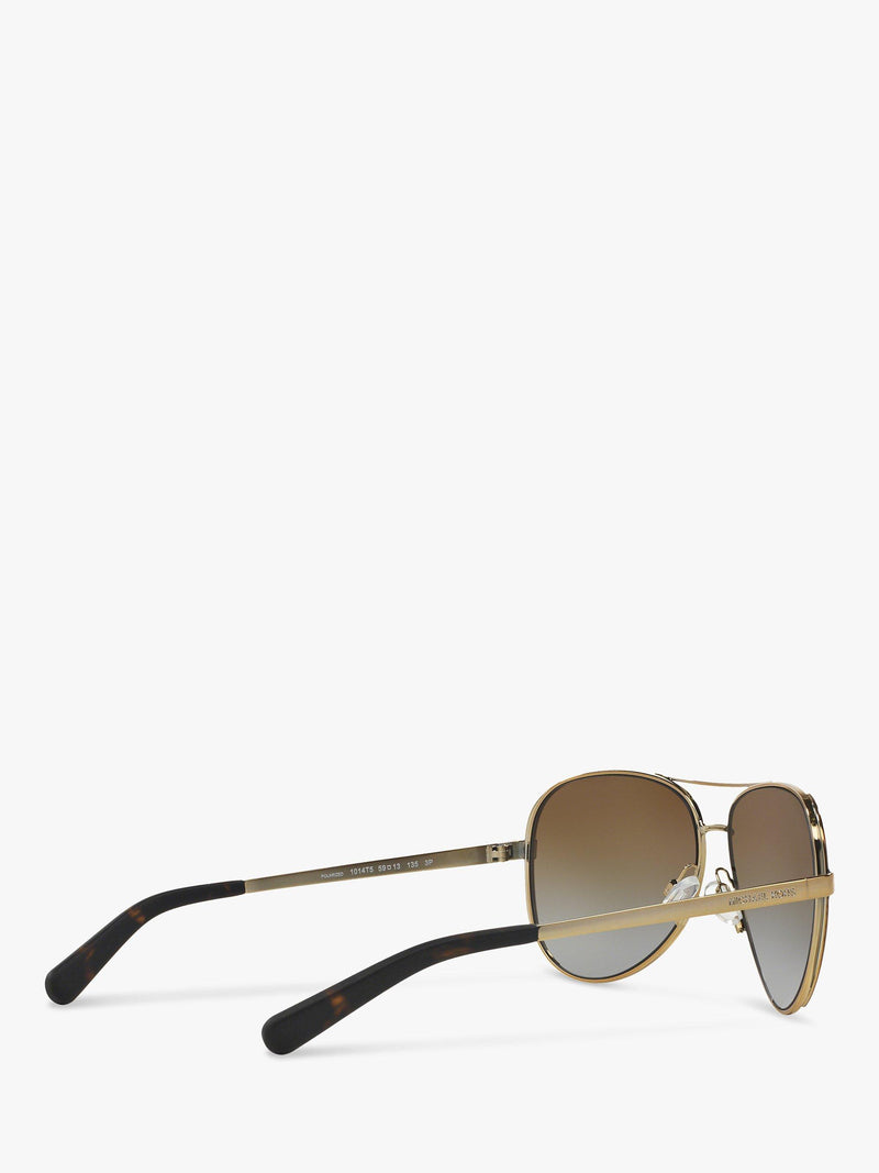 Michael Kors Chelsea aviator polarised sunglasses brown, imported from the UK