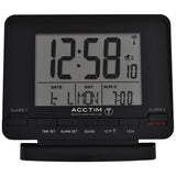 Acctim radio controlled dual alarm clock black - British product