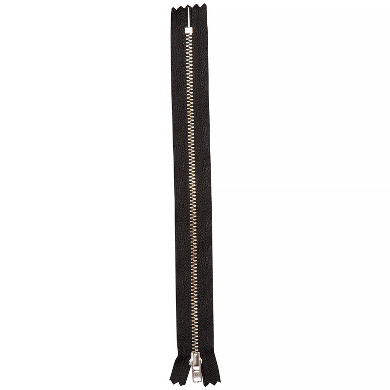 YKK auto-lock tooth zip black 15cm, imported from the UK