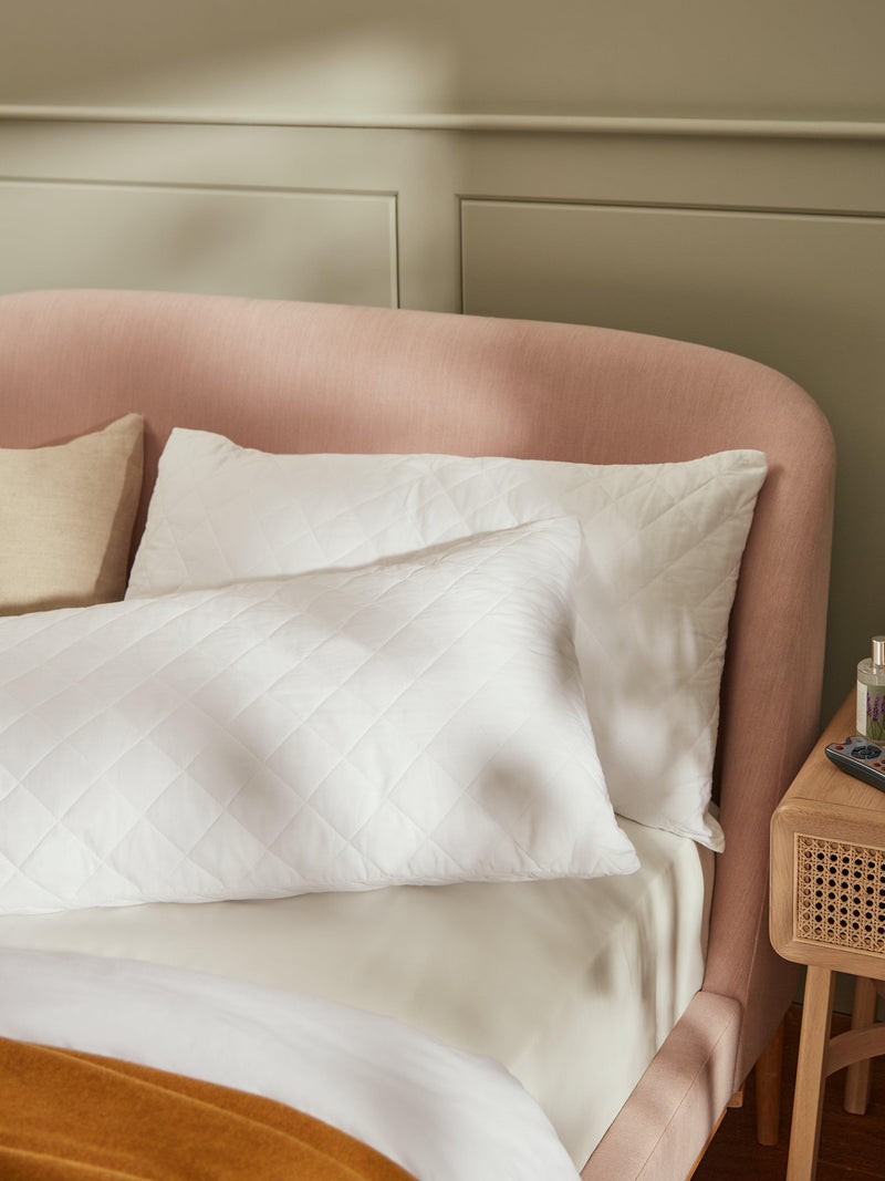 John Lewis natural cotton quilted king size pillow protector - British product