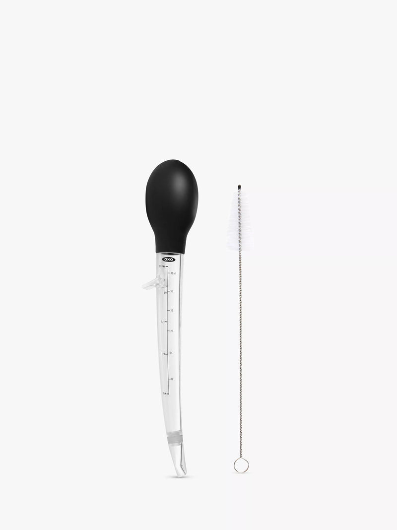 OXO Good Grips angled baster with cleaning brush (British brand)