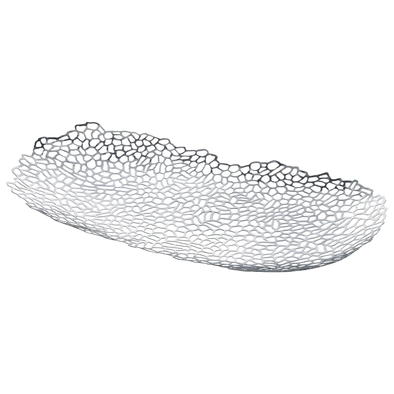 Alessi Opus ornamental dish stainless steel fruit bowl centrepiece - British product