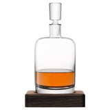 LSA International whisky decanter with walnut base 1.1L, UK version