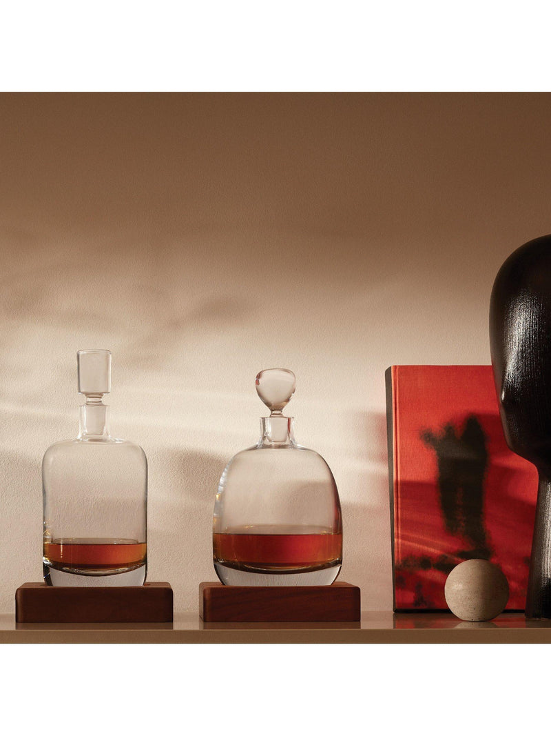 LSA International whisky decanter with walnut base 1.1L, UK version