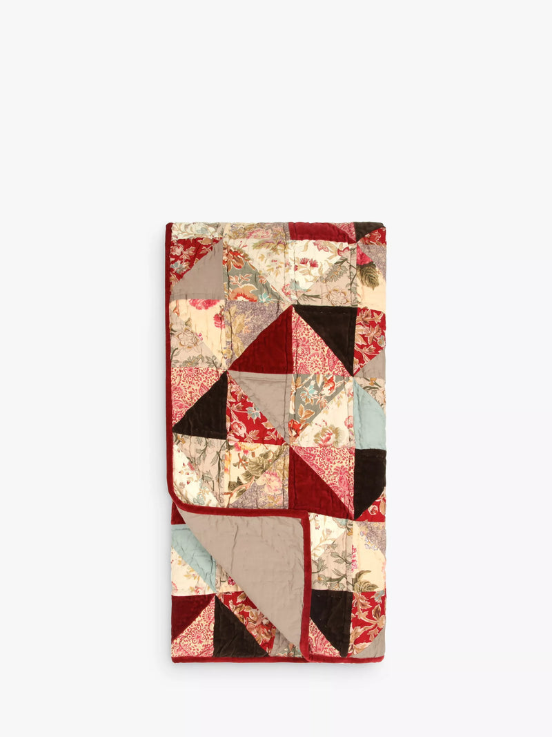 John Lewis patchwork quilted bedspread in Ruby, UK version