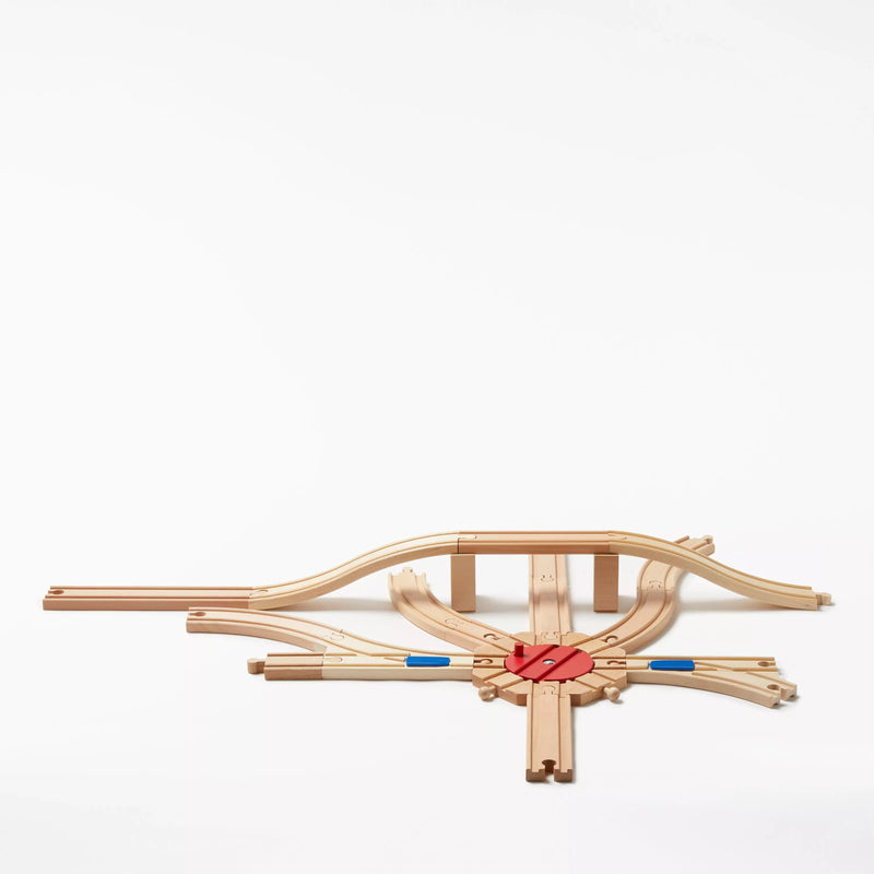 John Lewis wooden train expansion pack with 18 pieces, UK version