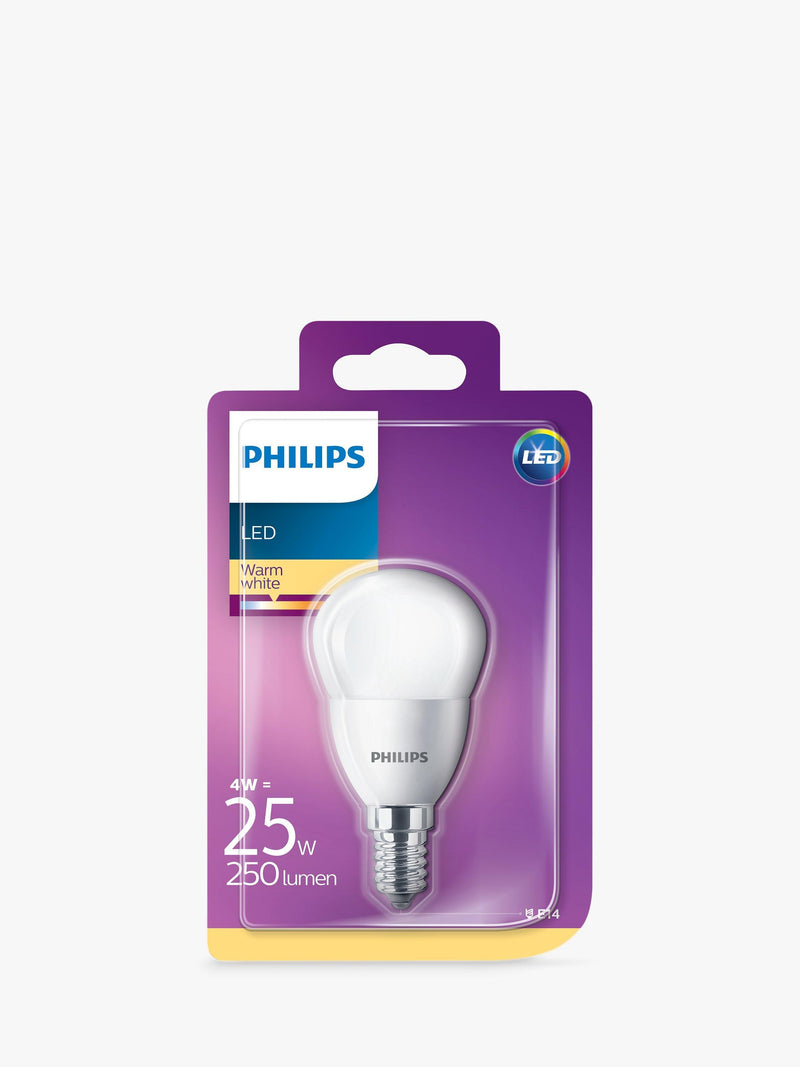 Philips 25W LED SES golf ball lightbulb frosted - British product