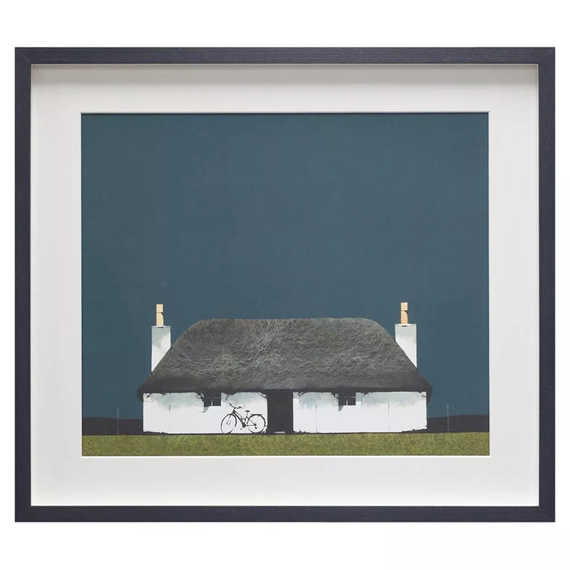 John Lewis framed print Cottage and Bike 45x52cm, UK version