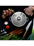 Le Creuset 3-Ply Stainless Steel Stockpot 24cm, UK version