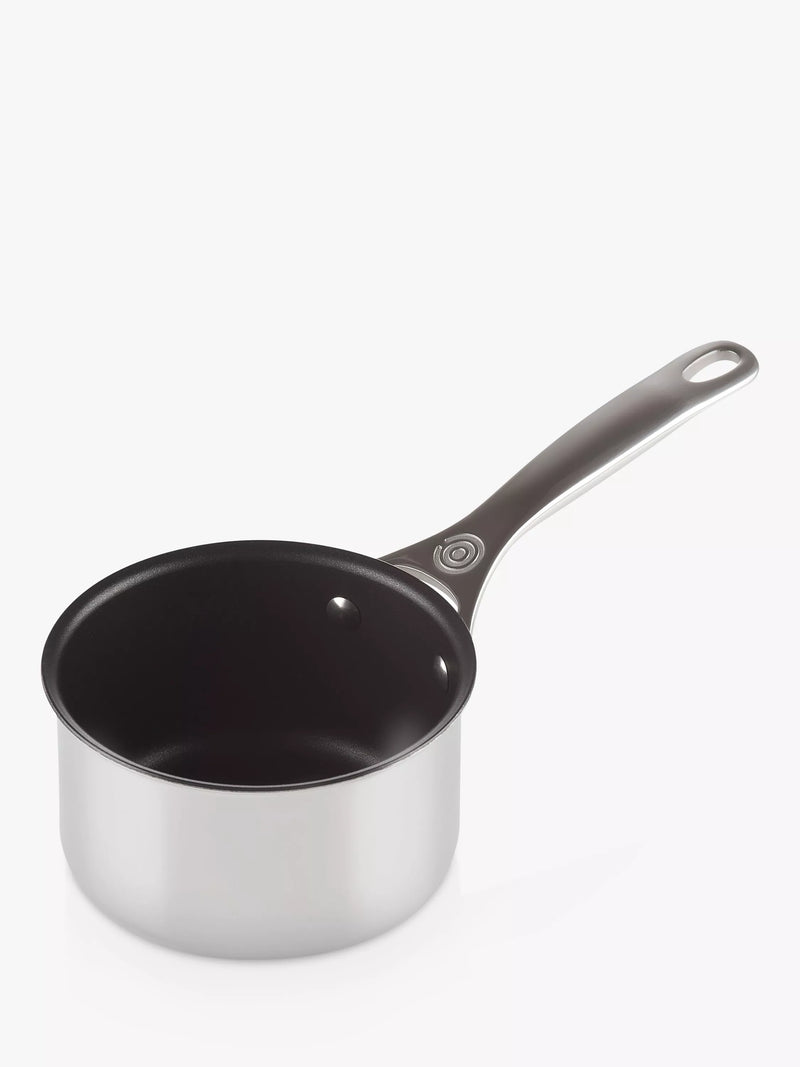 Le Creuset Signature 3-Ply Stainless Steel Milk Pan 14cm, imported from the UK