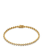 Monica Vinader gold vermeil diamond tennis bracelet, imported from the UK