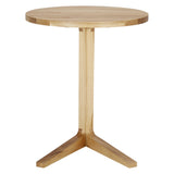Case Cross round side table in solid oak finish, UK version