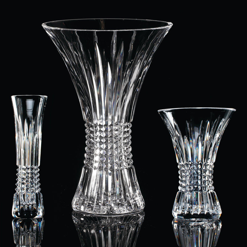 Waterford Crystal Lismore diamond cut glass vase clear 30cm (British brand)