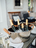 Culinary Concepts hammered champagne bath with leather handles, UK version
