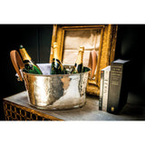 Culinary Concepts hammered champagne bath with leather handles, UK version