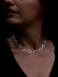 Nina B sterling silver open links necklace 45cm, imported from the UK