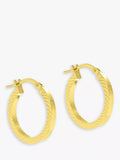 IBB Gold Cobra Hoop Earrings 15mm, UK version