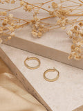 IBB Gold Cobra Hoop Earrings 15mm, UK version