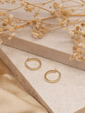 IBB Gold Cobra Hoop Earrings 15mm, UK version