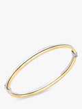 IBB 9ct two colour gold double tube bangle - British product