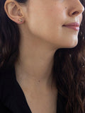 IBB knot stud earrings 9ct three-colour gold 0.7cm (British brand)