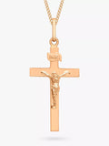 IBB 9ct rose gold cross pendant 46cm, imported from the UK