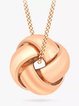 John Lewis IBB 9ct Rose Gold Knot Pendant Necklace- Buy online at McGrocer