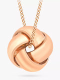 IBB 9ct rose gold knot pendant necklace 46cm - British product