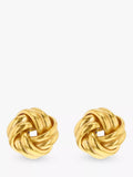 IBB 18ct gold knot stud earrings, imported from the UK