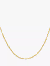 John Lewis IBB 18ct Yellow Gold Twist Curb Chain Necklace 46cm- Buy online at McGrocer