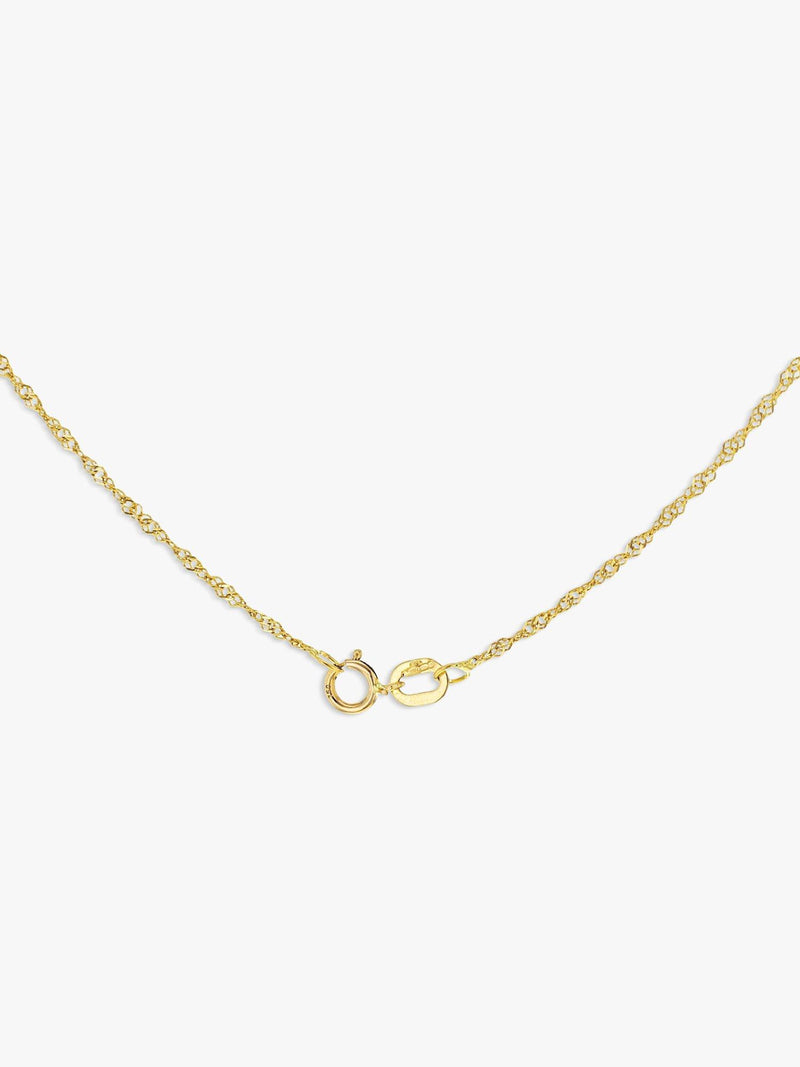 IBB 18ct gold twist curb chain necklace 46cm, imported from the UK