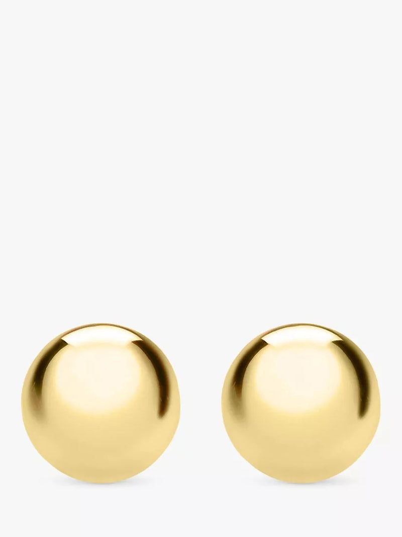IBB 18ct gold ball stud earrings - (British brand)