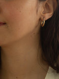 IBB 18ct gold and white gold creole earrings 1.8cm (British brand)