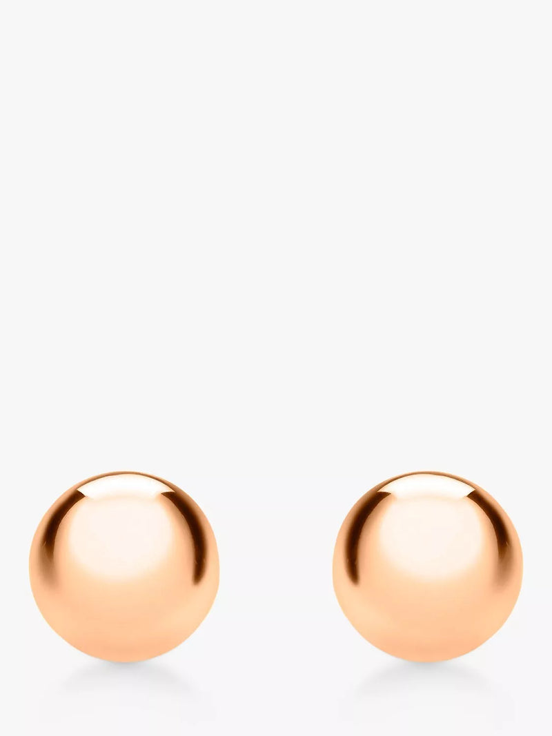 IBB rose gold ball stud earrings 18ct (British brand)