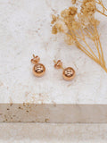 IBB rose gold ball stud earrings 18ct (British brand)