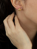 IBB 18ct yellow gold knot stud earrings imported from the UK