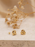 IBB 18ct yellow gold knot stud earrings imported from the UK
