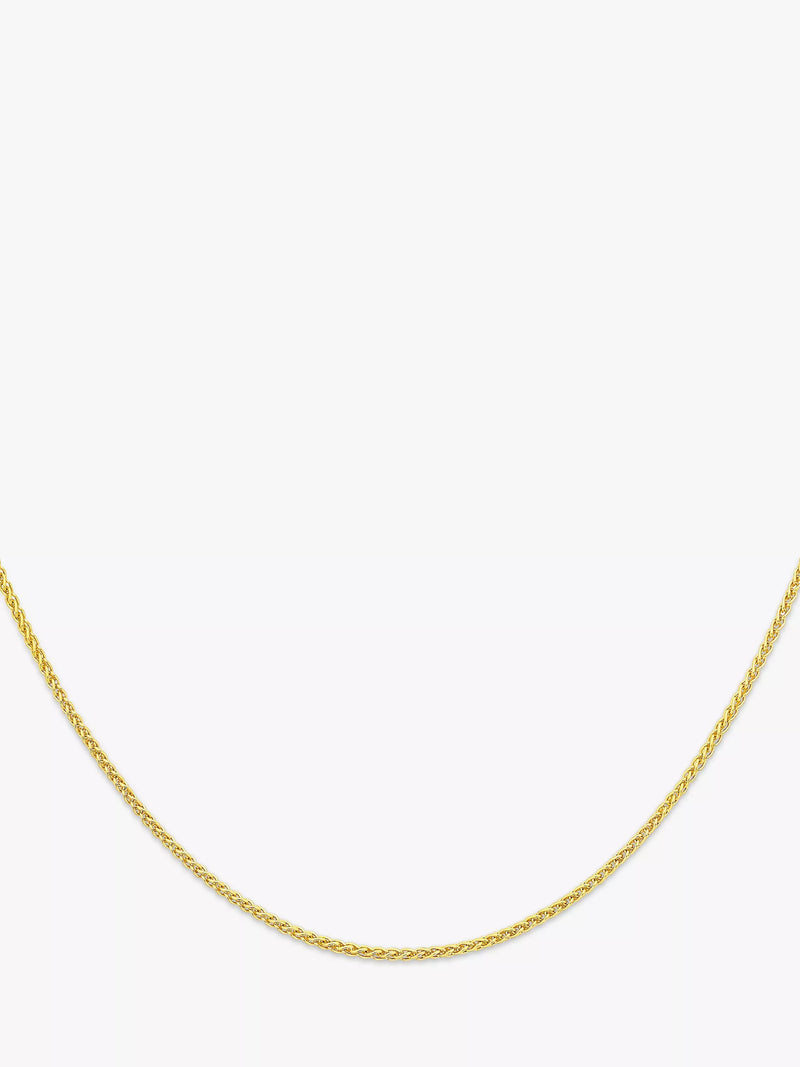 IBB 18ct yellow gold spiga chain necklace - British product