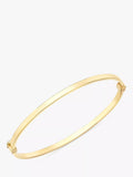 IBB 9ct yellow gold rectangular tube oval bangle - British product