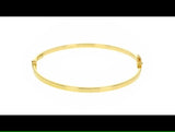 IBB 9ct yellow gold rectangular tube oval bangle - British product