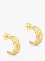 John Lewis IBB 9ct Gold Half Band Earrings- Buy online at McGrocer