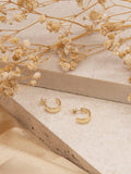 IBB 9ct gold half band earrings, UK version