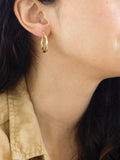 IBB twist creole earrings 9ct gold 25mm - British product