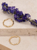 IBB twist creole earrings 9ct gold 25mm - British product