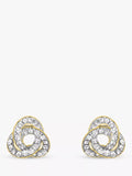 IBB 9ct yellow gold knot stud earrings, imported from the UK