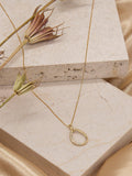 IBB 9ct gold cubic zirconia teardrop pendant (British brand)